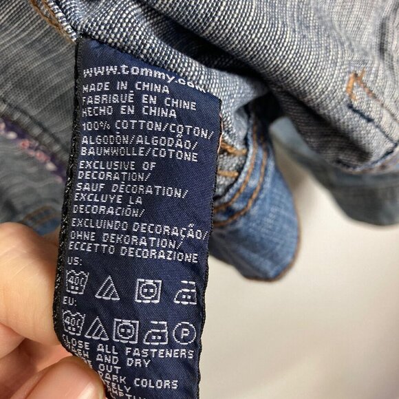 Womens Tommy Hilfiger Floral Detail‎ Jean Jacket XS - Picture 9 of 9